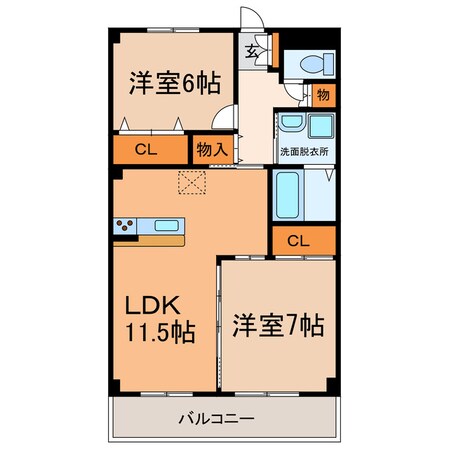 コーポ椿５の物件間取画像